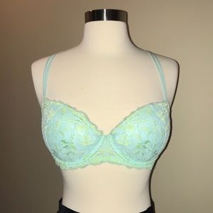 VS PINK 2-Way Strap Padded Push-Up Bra💚💛